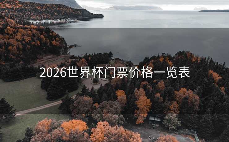 2026世界杯门票价格一览表